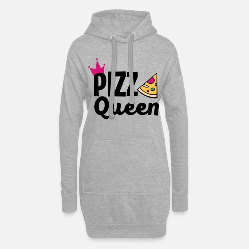 Pizza Queen Donne Cool Regalo per le Donne - Vestitino con cappuccio - grigio melange