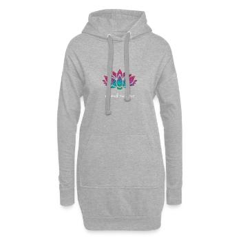 Pas de boue pas de lotus - Sweat-shirt à capuche long Femme - gris chiné - Devant