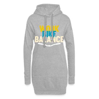 Work Bike Balance - Hoodie-Kleid - Grau meliert - Vorne