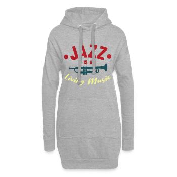 Jazz - Hoodie-Kleid - Grau meliert - Vorne