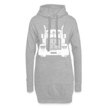 Truck fernfahrer lkw lastwagen - Hoodie-Kleid - Grau meliert - Vorne