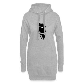 Coq coq - Sweat-shirt à capuche long Femme - gris chiné - Devant