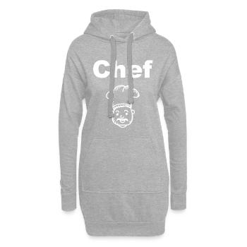 Chefkoch - Hoodie-Kleid - Grau meliert - Vorne