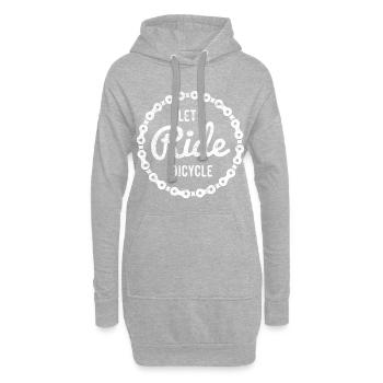 Chaîne de bicyclette - Sweat-shirt à capuche long Femme - gris chiné - Devant