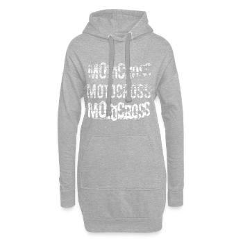 motocross sport bike - Hoodie-Kleid - Grau meliert - Vorne