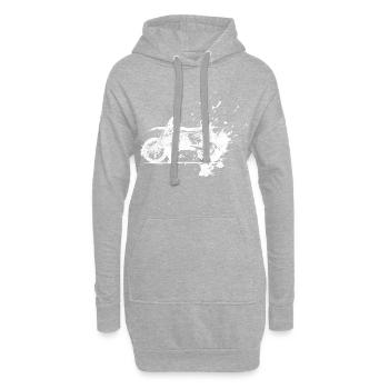 motocross sports extrêmes - Sweat-shirt à capuche long Femme - gris chiné - Devant