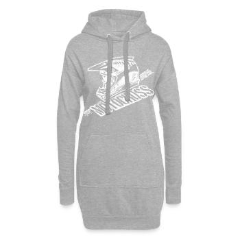 motocross sport bike fahrer helm - Hoodie-Kleid - Grau meliert - Vorne