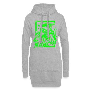 motocross sport - Hoodie-Kleid - Grau meliert - Vorne