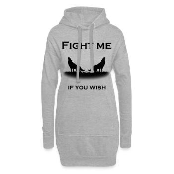 Loups Wolfpack - Sweat-shirt à capuche long Femme - gris chiné - Devant