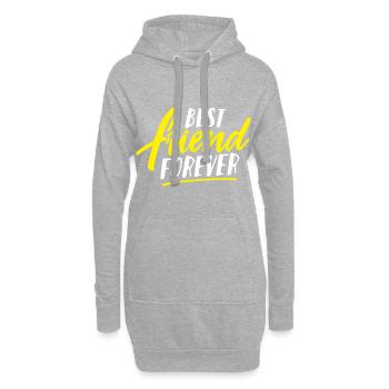 Meilleur ami pour toujours - Sweat-shirt à capuche long Femme - gris chiné - Devant