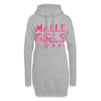 malle girls tour herz - Sweat-shirt à capuche long Femme - gris chiné - Devant