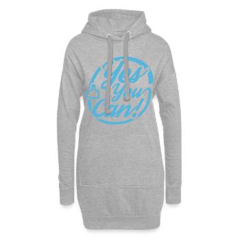 yes you can - Hoodie-Kleid - Grau meliert - Vorne