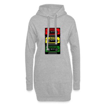 REGGAE ART,ROOTS ROCK REGGAE TAPE - Hoodie-Kleid - Grau meliert - Vorne