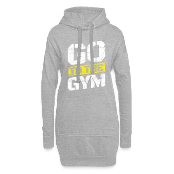 Entraînement de remise en forme motivation gym dire - Sweat-shirt à capuche long Femme - gris chiné - Devant