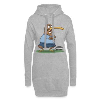 Neuseeland Rugby Kiwi Haka Geschenk Idee - Hoodie-Kleid - Grau meliert - Vorne