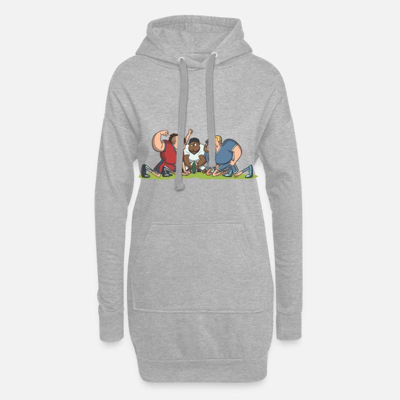 Rugby Scrum Geschenk Idee - Hoodie-Kleid - Grau meliert
