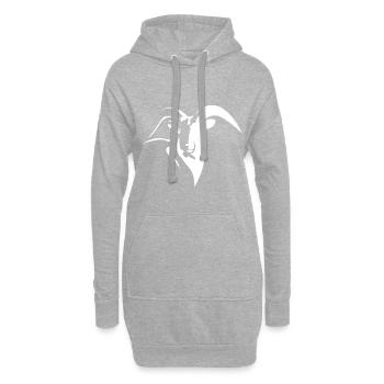 Chèvre Capricorne Bouc de fauchage bouc - Sweat-shirt à capuche long Femme - gris chiné - Devant