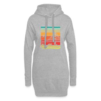 San Francisco - Hoodie-Kleid - Grau meliert - Vorne