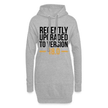 Recently Upgraded to Version 18.0 Gift - Hoodie Dress - heather grey - Front