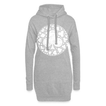 Kreuz Symbol Poker Kreis - Hoodie-Kleid - Grau meliert - Vorne