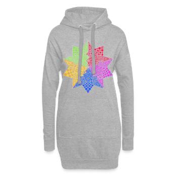 Mandala - Hoodie-Kleid - Grau meliert - Vorne