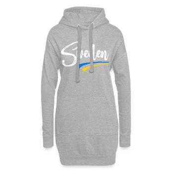 Suède - Sweat-shirt à capuche long Femme - gris chiné - Devant