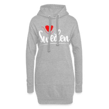 Suède coeur Suède - Sweat-shirt à capuche long Femme - gris chiné - Devant