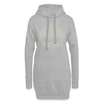 Sak Yant Thai Tattoo Elefant Cooles Geschenk - Hoodie-Kleid - Grau meliert - Vorne