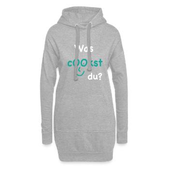 Was Cookst Du? - Hoodie-Kleid - Grau meliert - Vorne