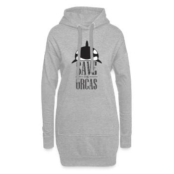 Save the orcas - Hoodie-Kleid - Grau meliert - Vorne