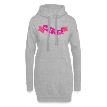 Braut Bride to be JGA Party Hochzeit Geschenk - Hoodie-Kleid - Grau meliert - Vorne