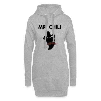 M. Chili - Sweat-shirt à capuche long Femme - gris chiné - Devant