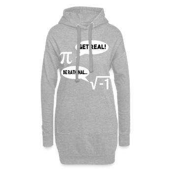 Get Real Be Rational Math Cadeau De Math - Sweat-shirt à capuche long Femme - gris chiné - Devant