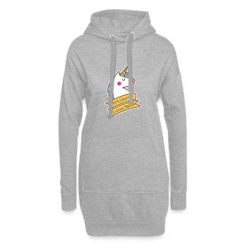 Licorne Braves fille - Sweat-shirt à capuche long Femme - gris chiné - Devant