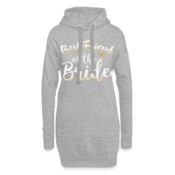 Meilleure amie de la mariée mariage cadeau JGA - Sweat-shirt à capuche long Femme - gris chiné - Devant