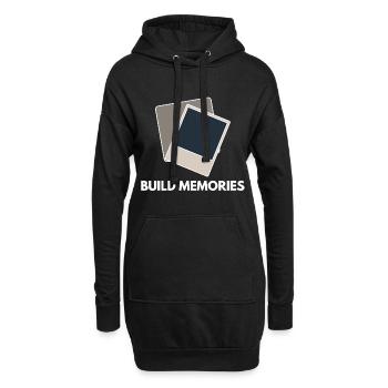 Construire des souvenirs construire des souvenirs - Sweat-shirt à capuche long Femme - noir - Devant