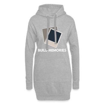Erinnerungen aufbauen build memories Erinnerung - Hoodie-Kleid - Grau meliert - Vorne