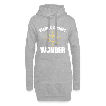 Baby, Kind, Baby-Sprüche, Baby an Bord, Babyfüße, - Hoodie-Kleid - Grau meliert - Vorne