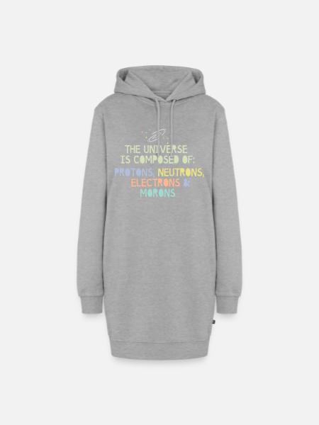 Universum - Hoodie-Kleid - Grau meliert
