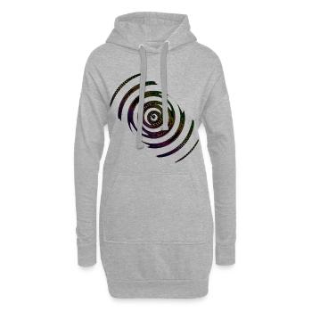 Regenbogen art - Hoodie-Kleid - Grau meliert - Vorne