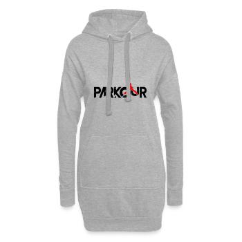 Parkour - Sweat-shirt à capuche long Femme - gris chiné - Devant