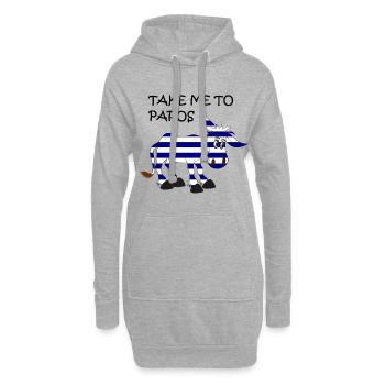 Ein Esel - Hoodie-Kleid - Grau meliert - Vorne