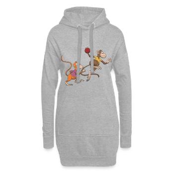 Handball Tor Wurf Geschenk Idee - Hoodie-Kleid - Grau meliert - Vorne