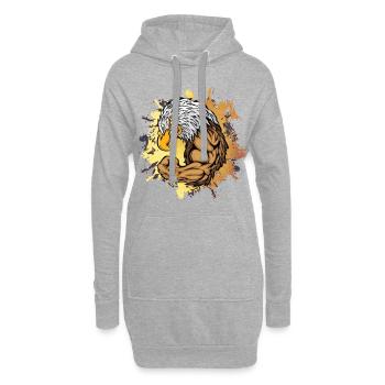 Eagle Fitness Biceps Strong No Pain sans gain - Sweat-shirt à capuche long Femme - gris chiné - Devant