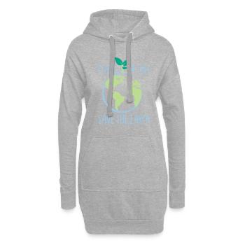 Plante un arbre sauve la terre changement climatique - Sweat-shirt à capuche long Femme - gris chiné - Devant