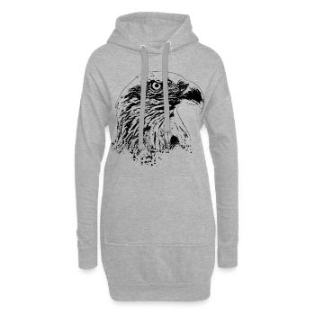 Aigle - Sweat-shirt à capuche long Femme - gris chiné - Devant