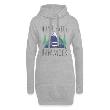 Conception de hamacs - Sweat-shirt à capuche long Femme - gris chiné - Devant