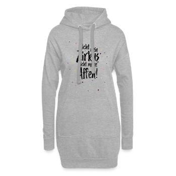 Nicht mein Zirkus, nicht meine Affen - Hoodie-Kleid - Grau meliert - Vorne
