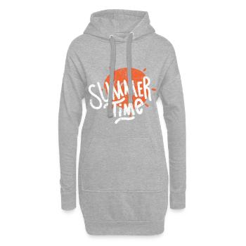 Summer Time Summer Travel - Sweat-shirt à capuche long Femme - gris chiné - Devant