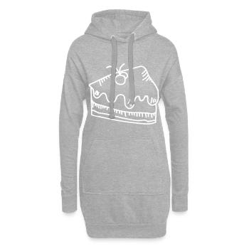 Gâteau - Sweat-shirt à capuche long Femme - gris chiné - Devant